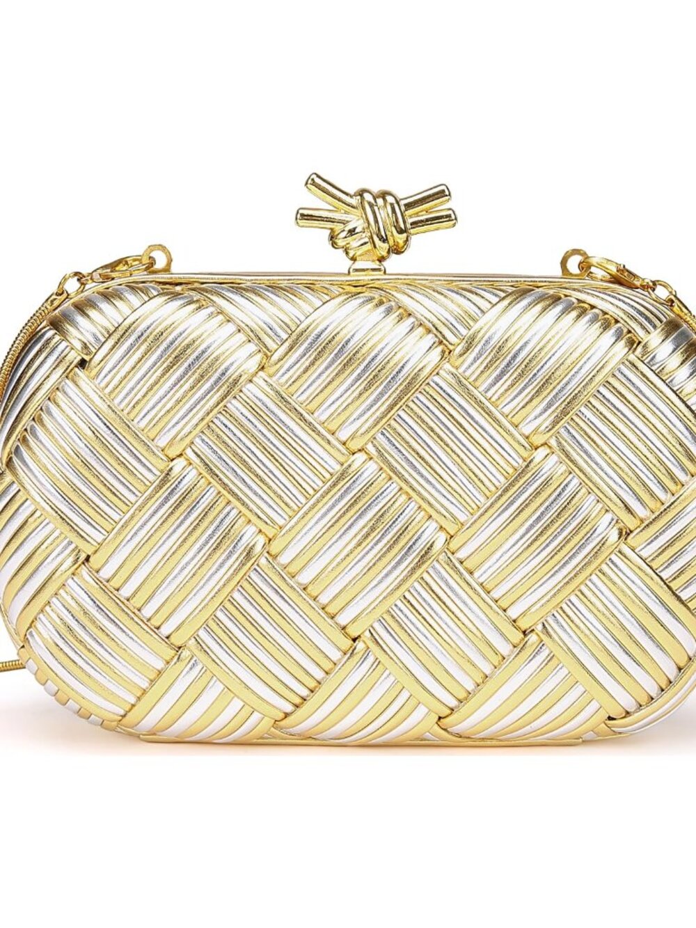 Woven Clutch Purses for Women Formal, Evening Bag Metallic Clutch Purse | Wrinkl